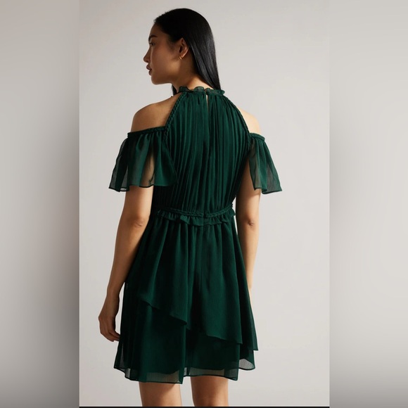 Ted Baker London Dress Women’s Size 1/US 4 Green Pippio Rope Ruffled Mini Dress - Picture 14 of 15